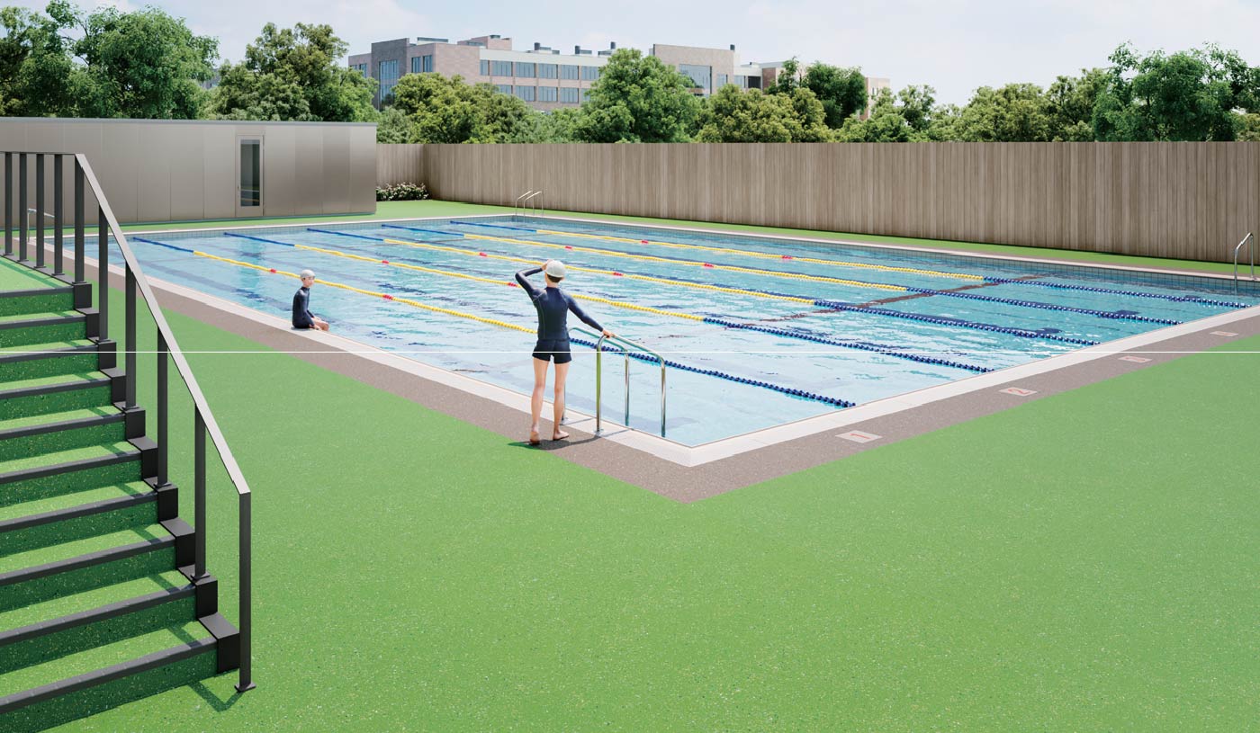 Swimming Pool Flooring Anti-Slip